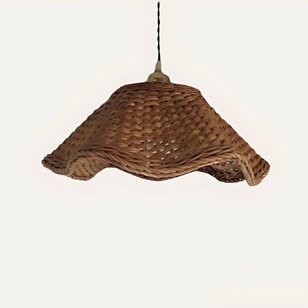 Wicker basket 2024 light shade